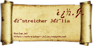 Östreicher Júlia névjegykártya